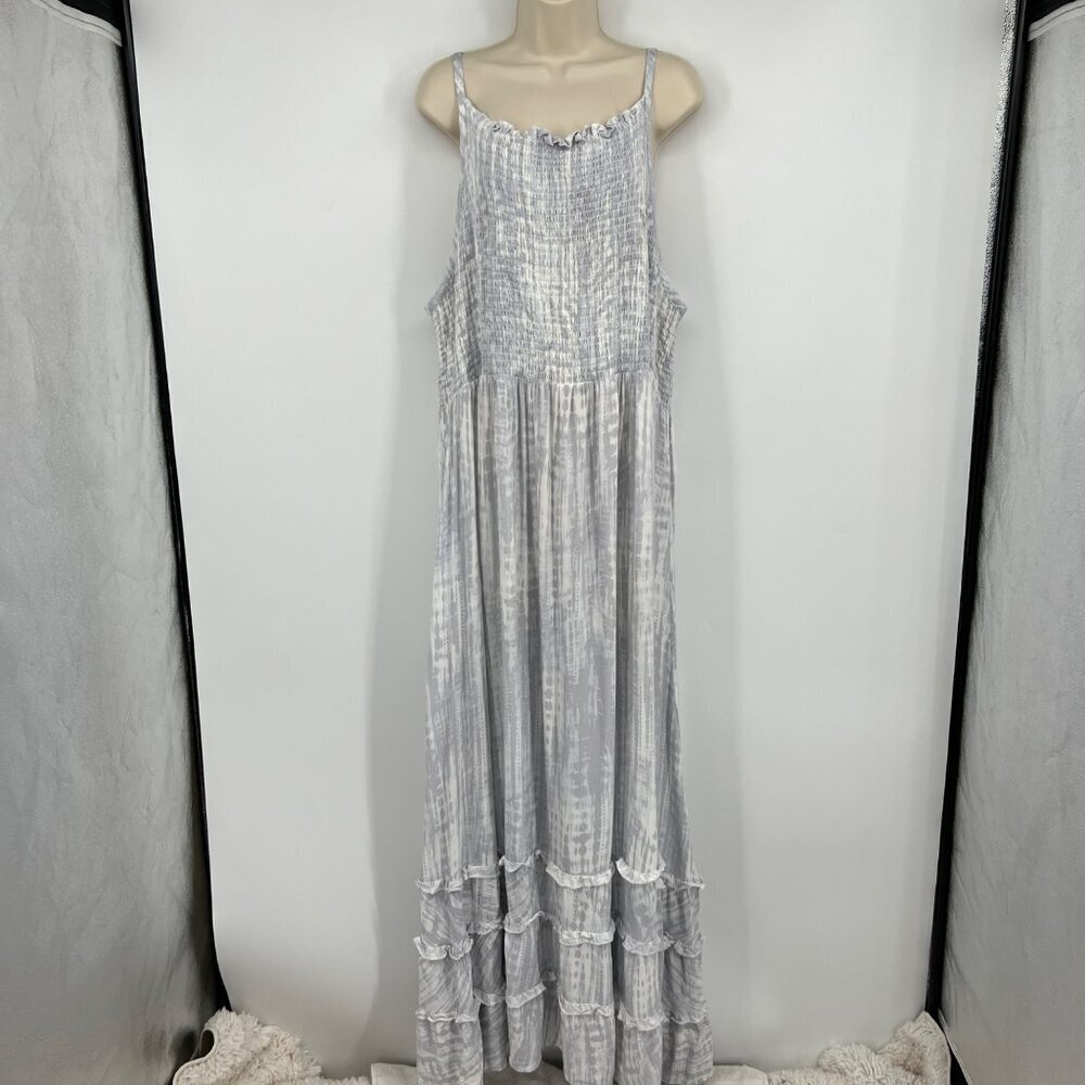 Torrid Challis Tie Dye Smocked Maxi Dress Woman's size 5 5X plus size